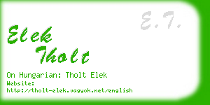elek tholt business card